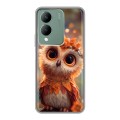 Полупрозрачный дизайнерский силиконовый с усиленными углами чехол для Vivo Y17s Милая сова