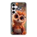 Полупрозрачный дизайнерский пластиковый чехол для Samsung Galaxy S24 Милая сова