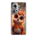 Полупрозрачный дизайнерский силиконовый чехол для OPPO Reno 11 Милая сова