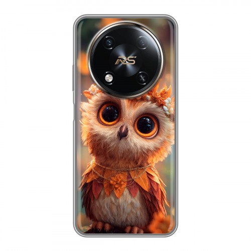 Полупрозрачный дизайнерский силиконовый чехол для Itel RS4 Милая сова