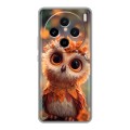 Полупрозрачный дизайнерский силиконовый чехол для Vivo X100 Милая сова
