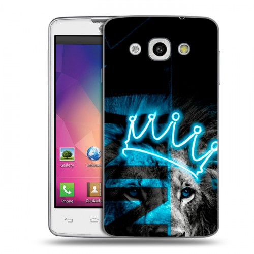 Дизайнерский пластиковый чехол для LG L60 Король лев