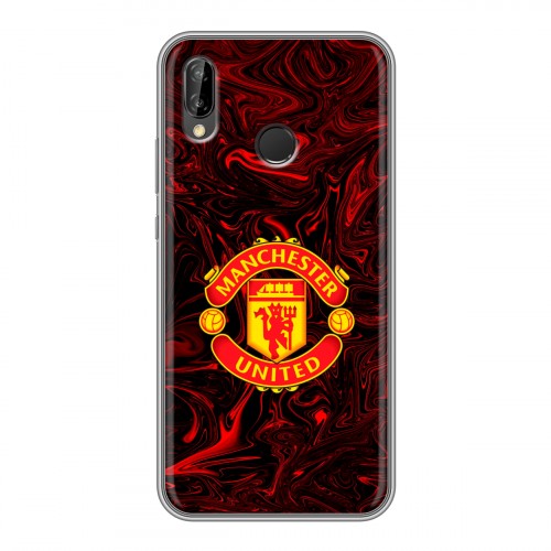 Дизайнерский силиконовый чехол для Huawei P20 Lite Manchester United