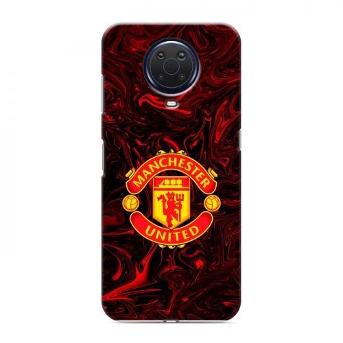 Дизайнерский силиконовый с усиленными углами чехол для Nokia G20 Manchester United