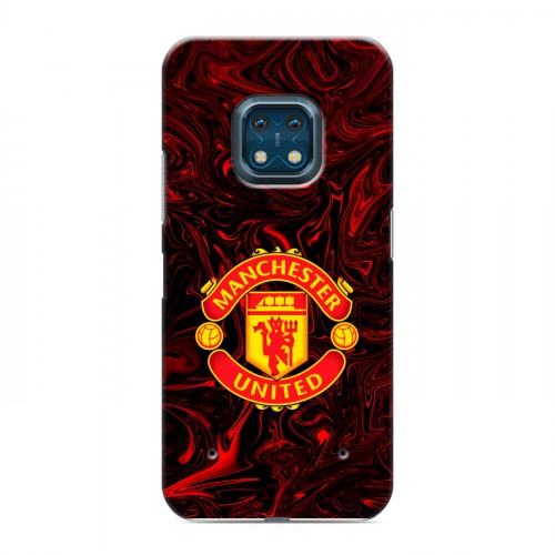 Дизайнерский силиконовый с усиленными углами чехол для Nokia XR20 Manchester United