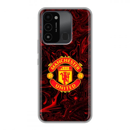 Дизайнерский силиконовый с усиленными углами чехол для Tecno Spark Go 2022 Manchester United