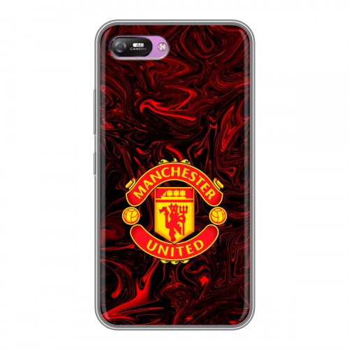 Дизайнерский силиконовый с усиленными углами чехол для Itel A25 Manchester United