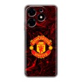 Дизайнерский силиконовый с усиленными углами чехол для Tecno Spark 10 Manchester United
