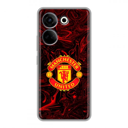 Дизайнерский силиконовый чехол для Tecno Camon 20 Manchester United