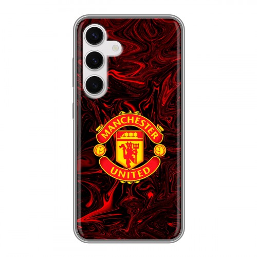 Дизайнерский силиконовый чехол для Samsung Galaxy S24 Manchester United