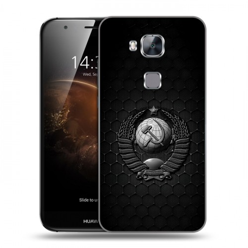Дизайнерский пластиковый чехол для Huawei G8 Герб Флаг СССР