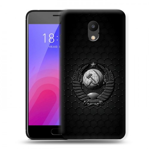 Дизайнерский пластиковый чехол для Meizu M6 Герб Флаг СССР