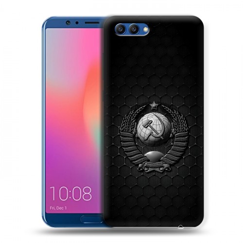 Дизайнерский пластиковый чехол для Huawei Honor View 10 Герб Флаг СССР