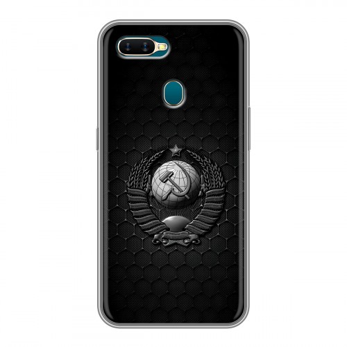 Дизайнерский силиконовый чехол для OPPO AX7 Герб Флаг СССР