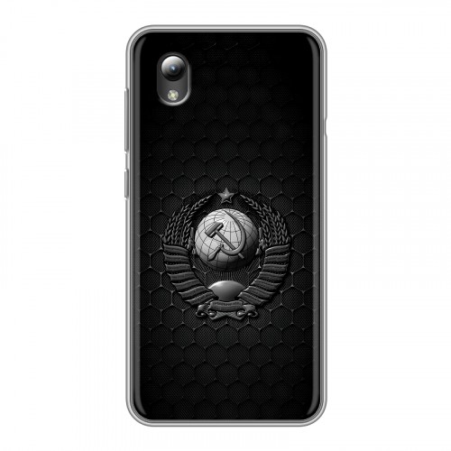 Дизайнерский силиконовый чехол для ZTE Blade A3 (2019) Герб Флаг СССР