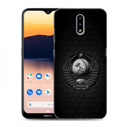 Дизайнерский силиконовый чехол для Nokia 2.3 Герб Флаг СССР