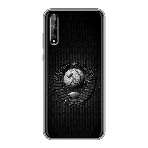 Дизайнерский силиконовый чехол для Huawei Y8p Герб Флаг СССР