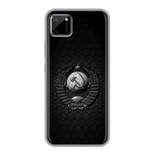 Дизайнерский силиконовый чехол для Realme C11 Герб Флаг СССР