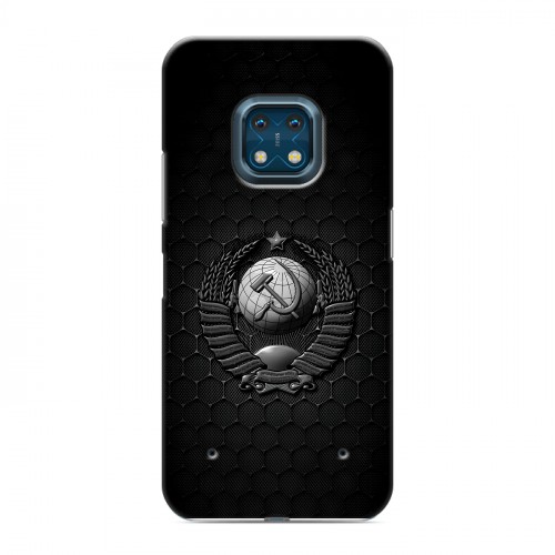 Дизайнерский силиконовый с усиленными углами чехол для Nokia XR20 Герб Флаг СССР