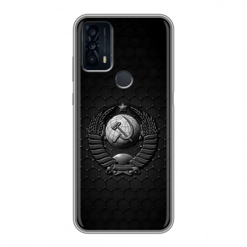 Дизайнерский пластиковый чехол для TCL 20B Герб Флаг СССР