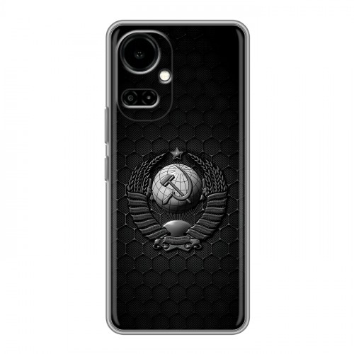 Дизайнерский силиконовый чехол для Tecno Camon 19 Герб Флаг СССР