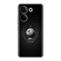 Дизайнерский силиконовый чехол для Tecno Camon 20 Герб Флаг СССР