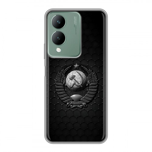 Дизайнерский силиконовый с усиленными углами чехол для Vivo Y17s Герб Флаг СССР