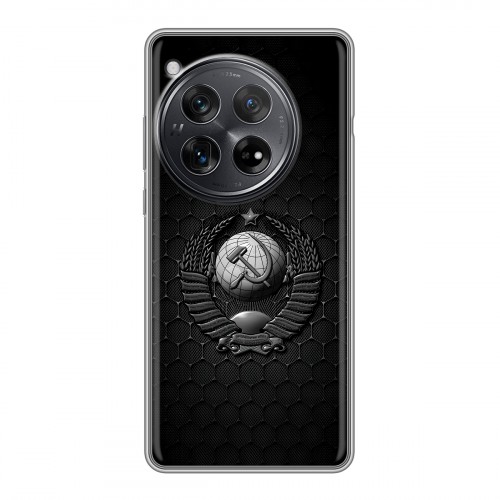 Дизайнерский пластиковый чехол для OnePlus 12 Герб Флаг СССР