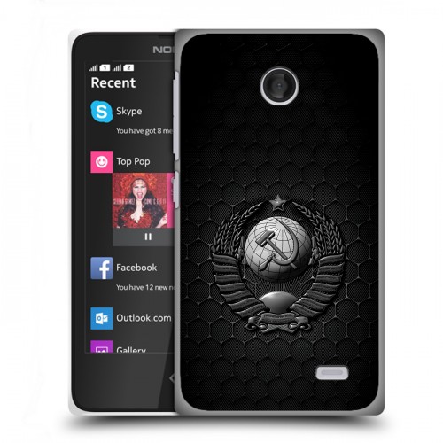 Дизайнерский пластиковый чехол для Nokia X Герб Флаг СССР