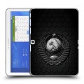 Дизайнерский силиконовый чехол для Samsung Galaxy Tab 4 10.1 Герб Флаг СССР