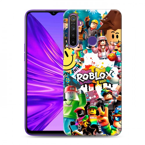 Дизайнерский силиконовый чехол для Realme 5 Roblox Роблокс