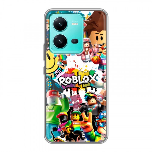 Дизайнерский пластиковый чехол для Vivo V25 Roblox Роблокс
