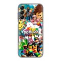 Дизайнерский силиконовый с усиленными углами чехол для Samsung Galaxy A14 Roblox Роблокс