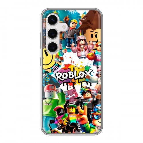 Дизайнерский пластиковый чехол для Samsung Galaxy S24 Roblox Роблокс
