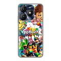 Дизайнерский пластиковый чехол для Itel A70 Roblox Роблокс
