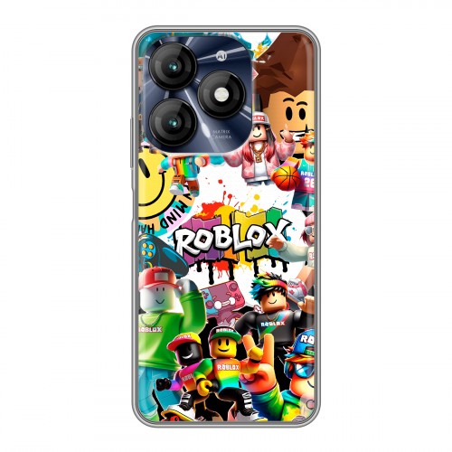 Дизайнерский пластиковый чехол для Itel A70 Roblox Роблокс
