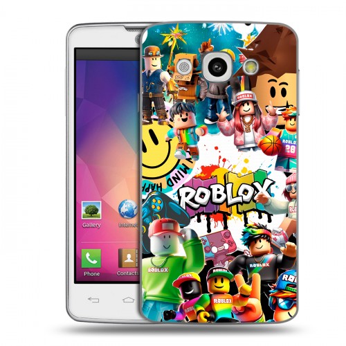 Дизайнерский пластиковый чехол для LG L60 Roblox Роблокс