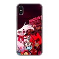 Дизайнерский силиконовый чехол для Iphone x10 Hazbin Hotel Отель Хазбин