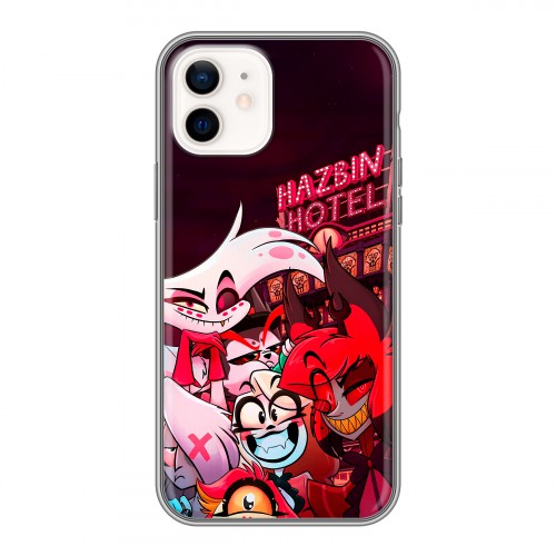 Дизайнерский силиконовый чехол для Iphone 12 Hazbin Hotel Отель Хазбин