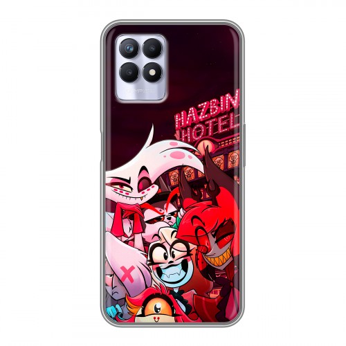 Дизайнерский силиконовый чехол для Realme 8i Hazbin Hotel Отель Хазбин