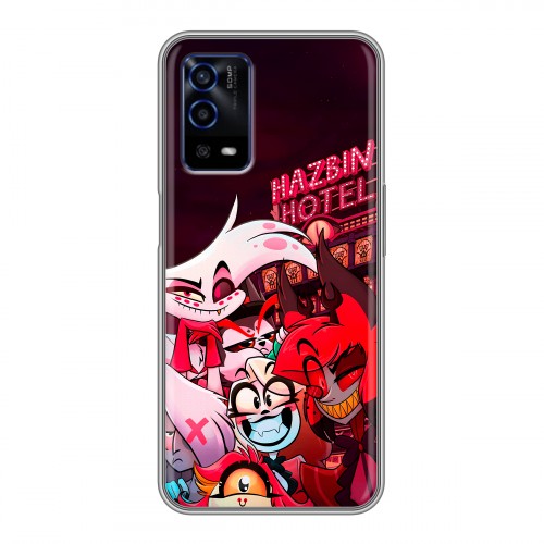 Дизайнерский силиконовый с усиленными углами чехол для OPPO A55 Hazbin Hotel Отель Хазбин