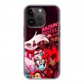 Дизайнерский силиконовый чехол для Iphone 14 Pro Hazbin Hotel Отель Хазбин