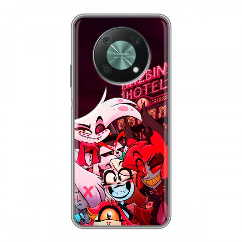 Дизайнерский силиконовый чехол для Huawei Nova Y90 Hazbin Hotel Отель Хазбин