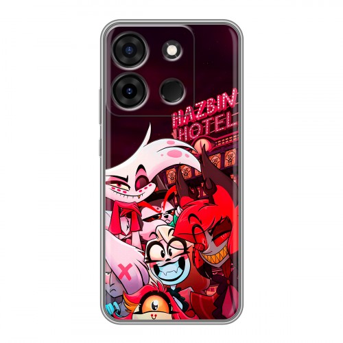 Дизайнерский силиконовый чехол для Infinix Smart 7 Hazbin Hotel Отель Хазбин