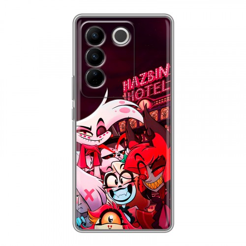 Дизайнерский силиконовый с усиленными углами чехол для Vivo V27 Hazbin Hotel Отель Хазбин