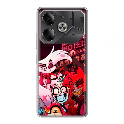 Дизайнерский силиконовый чехол для Tecno Pova 6 Hazbin Hotel Отель Хазбин