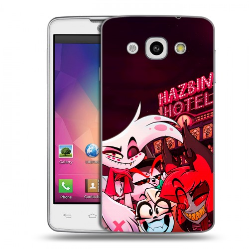 Дизайнерский пластиковый чехол для LG L60 Hazbin Hotel Отель Хазбин