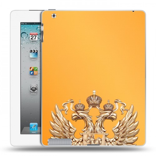 Дизайнерский пластиковый чехол для Ipad 2/3/4 Герб Флаг России