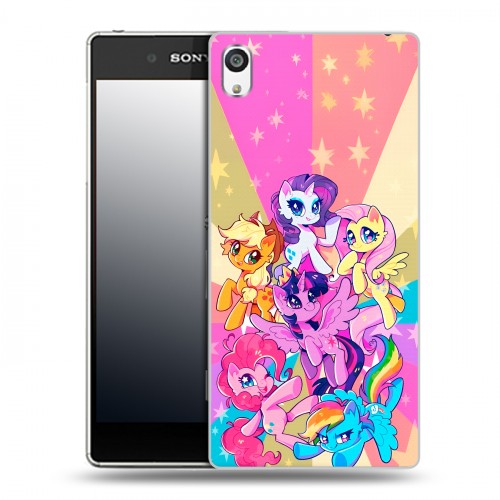 Дизайнерский пластиковый чехол для Sony Xperia E5 My little pony Дружба чудо