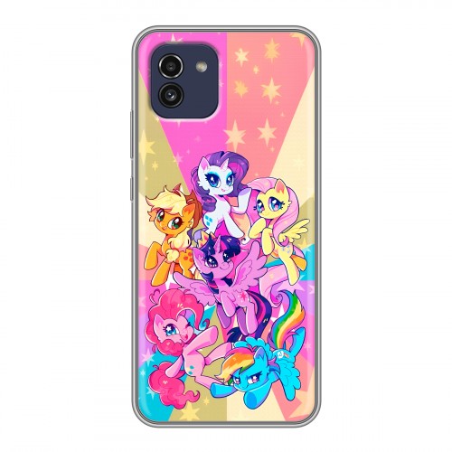 Дизайнерский силиконовый чехол для Samsung Galaxy A03 My little pony Дружба чудо